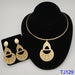 Women Wedding Beads Jewelry Set Gold Fashion Gold Color Bridal Set
