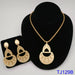 Women Wedding Beads Jewelry Set Gold Fashion Gold Color Bridal Set