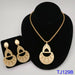 Women Wedding Beads Jewelry Set Gold Fashion Gold Color Bridal Set