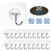 20/10 Pcs Hooks Transparent Strong Self Adhesive Suction Wall Hanger Hooks