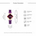 Women Square Watch Magnet Buckle Gradient Color Wristwatches