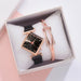 Women Square Watch Magnet Buckle Gradient Color Wristwatches