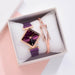 Women Square Watch Magnet Buckle Gradient Color Wristwatches
