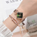Women Square Watch Magnet Buckle Gradient Color Wristwatches