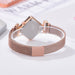 Women Square Watch Magnet Buckle Gradient Color Wristwatches