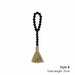 Wooden Home Decoration Handmade Garland Jute Rustic Tassel Wood Bead Garlands