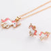Women Fashion Jewelry Necklace Earrings Bracelet Ring Jewelry Set