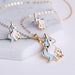 Women Fashion Jewelry Necklace Earrings Bracelet Ring Jewelry Set