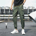 Men's Side Pockets Ribbons Cargo Harem Pants Joggers Streetwear Trouser Pants