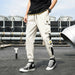 Men's Side Pockets Ribbons Cargo Harem Pants Joggers Streetwear Trouser Pants