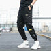 Men's Side Pockets Ribbons Cargo Harem Pants Joggers Streetwear Trouser Pants