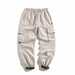 Men's Side Pockets Ribbons Cargo Harem Pants Joggers Streetwear Trouser Pants