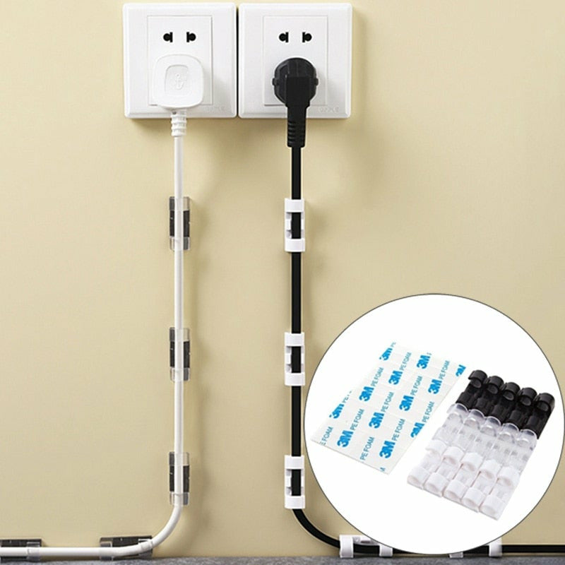 Cable Organizer Clips Desktop & Workstation Wire Manager Cord Holder ...
