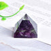 Natural Fluorite Crystal Pyramid Quartz Healing Stone Crystal Tiger Eye Home Decor