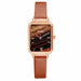 Fashion Square Ladies Watch Bracelet Set Rose Gold Mesh Luxury Women Watches