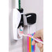 Automatic Toothpaste Dispenser Wall Mount Dust-Proof Wall Mount Toothbrush Holder Squeezer