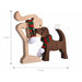Wood Craft Figurine Desktop Table Ornament Carving Creative Home Office Decoration Pet sculpture