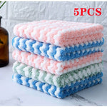 Kitchen Dish Towel Cloth Kitchen Rag Thickened Cleaning Absorbent Scouring Pad