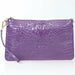 Women's Handbags Split Leather Fashion Alligator Pattern Clutch Bags