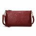 Women's Handbags Split Leather Fashion Alligator Pattern Clutch Bags