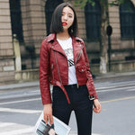 Women Pu Faux Leather Jacket Fashionable Winter Wear - Atom Oracle
