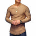 New Fashion Men's Round Neck Slim Solid Color Long-sleeved Striped Fold Raglan T-shirt - Atom Oracle