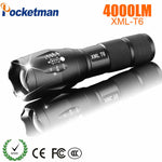 LED Rechargeable Flashlight Pocketman XML T6 linterna torch 4000 lumens 18650 Battery Outdoor Camping Powerful Led Flashlight - Atom Oracle
