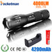 LED Rechargeable Flashlight Pocketman XML T6 linterna torch 4000 lumens 18650 Battery Outdoor Camping Powerful Led Flashlight - Atom Oracle