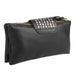 Luxury Women PU Leather Handbag Brand Designer Double Zipper Rivet Clutch Bags