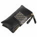 Luxury Women PU Leather Handbag Brand Designer Double Zipper Rivet Clutch Bags