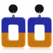 Color Block Earrings Pendants Long Dangle Drop Bead Earring - Atom Oracle