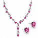Necklace Earrings Wedding Elegant Jewelry Sets Women Flower Necklace Jewelry