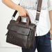 Men Briefcase Genuine Leather Bag Business Class Crossbody Gentlemen Travel Office Bags