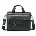 Men Briefcase Genuine Leather Bag Business Class Crossbody Gentlemen Travel Office Bags
