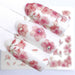 Manicure Nail Art Decoration Pink Flower Water Transfer Nail Sticker - Atom Oracle