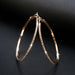 Fashion Hoop Earrings With Rhinestone Big Circle Gold Color Loop Earrings - Atom Oracle