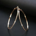 Fashion Hoop Earrings With Rhinestone Big Circle Gold Color Loop Earrings - Atom Oracle