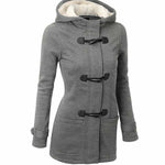 Winter Jacket Women Hooded Winter Coat Fashion Parka Horn Button Coats - Atom Oracle