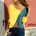 Casual Color Block Patchwork Women Sweatshirt Female Street-Wear Tops - Atom Oracle