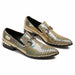Gold Handmade Men Loafers Fashion Leather Shiny Glitter Wedding Dress Shoes