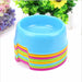 Multi-Purpose Candy Color Plastic Dog Bowls Feeding Water Food Puppy Feeder - Atom Oracle