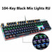 Wired Gaming Mechanical Keyboard 87/104keys Anti-Ghosting LED Backlit - Atom Oracle