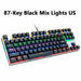 Wired Gaming Mechanical Keyboard 87/104keys Anti-Ghosting LED Backlit - Atom Oracle