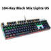 Wired Gaming Mechanical Keyboard 87/104keys Anti-Ghosting LED Backlit - Atom Oracle