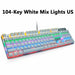 Wired Gaming Mechanical Keyboard 87/104keys Anti-Ghosting LED Backlit - Atom Oracle